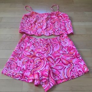 Lilly Pulitzer Crop Ivy Top/Shorts Set